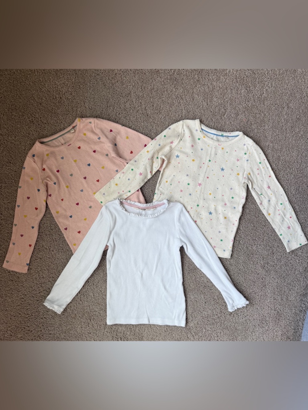 Mini Boden Long Sleeve Bundle. Size 4/5. 2 soft pointelle’s 1 ribbed.